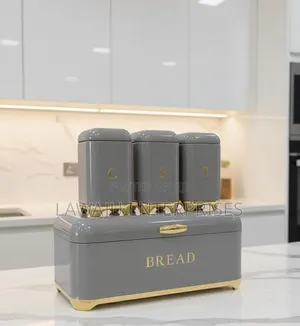 4-Piece Bread Box & Canister Set