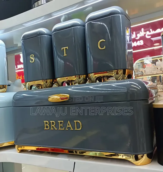 4-Piece Bread Bin & Canister Set - 1