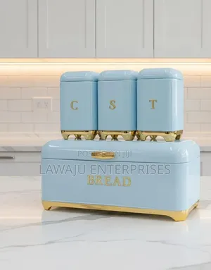 Elegant Bread Bin & Canister Set (4-Piece)