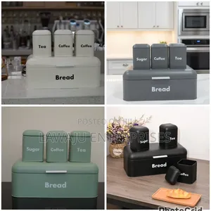 3-Piece Bread Bin and Canister Set