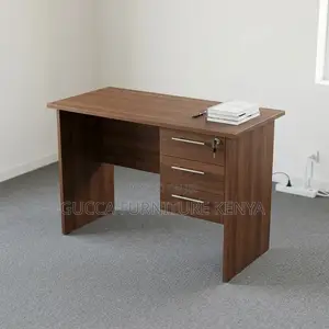 Brown Computer Desk with Drawers