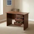 Brown Computer Desk with Drawers - 2