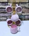 Ceramic Mugs Set (6 Cups) - 3