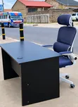 Modern Black 120cm Office Desk & Orthopedic Chair - 2