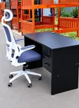 Modern Black 120cm Office Desk & Orthopedic Chair - 3