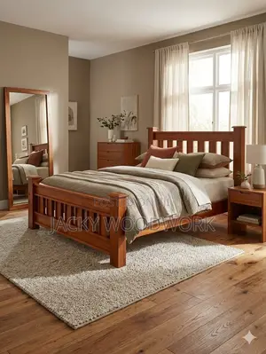 Ornate Carved Statement Bed - Queen Size