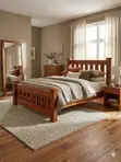 Ornate Carved Statement Bed - Queen Size - 1