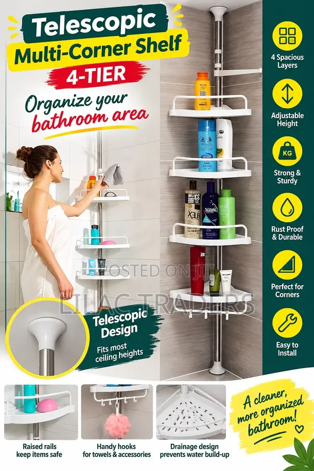 Telescopic Multi-Corner Shelf - 1