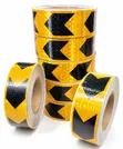 Black Yellow Reflective Safety Tape - 1