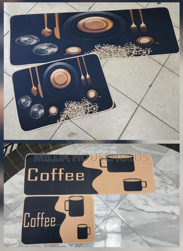 2pcs Kitchen Mats - Super Non-Slip Rubber Underside - 1