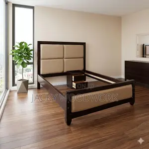 Contemporary Upholstered Platform Bed - Queen