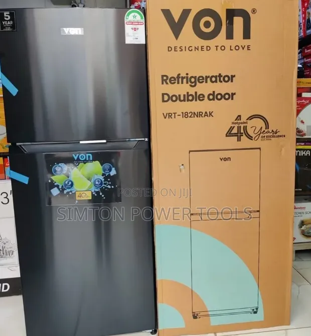 VON VRT-182NRAK Double Door Refrigerator - 1