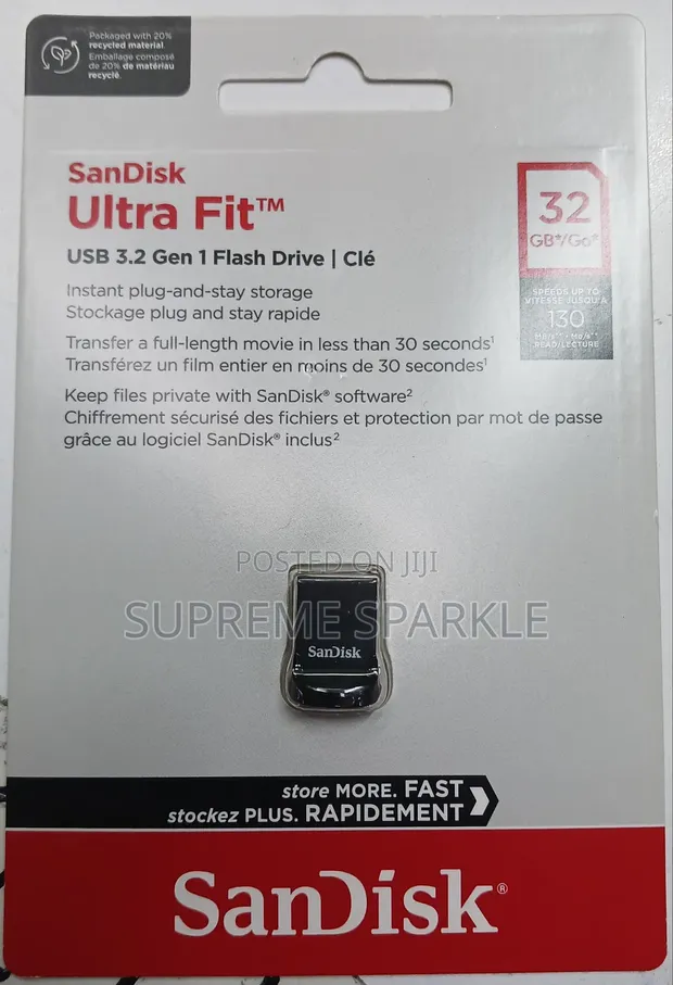 SanDisk Ultra Fit 32GB USB 3.2 Gen 1 Flash Drive - 1