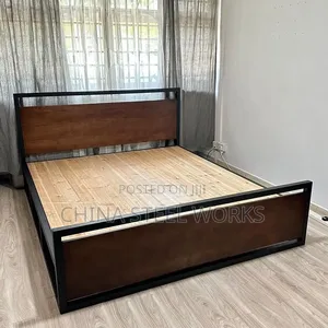 Industrial Metal Bed Frame - Brand New