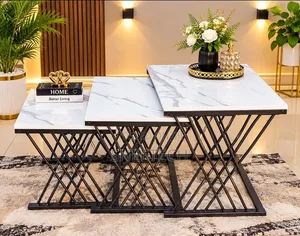 Modern 3-in-1 Executive Marble Table