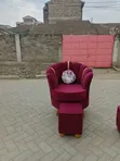 Kiti cha Pedicure Maua Moja na Kiti Kidogo Kinachofanana - 2