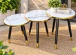 Modern 3-in-1 Marble Nesting Table - 2