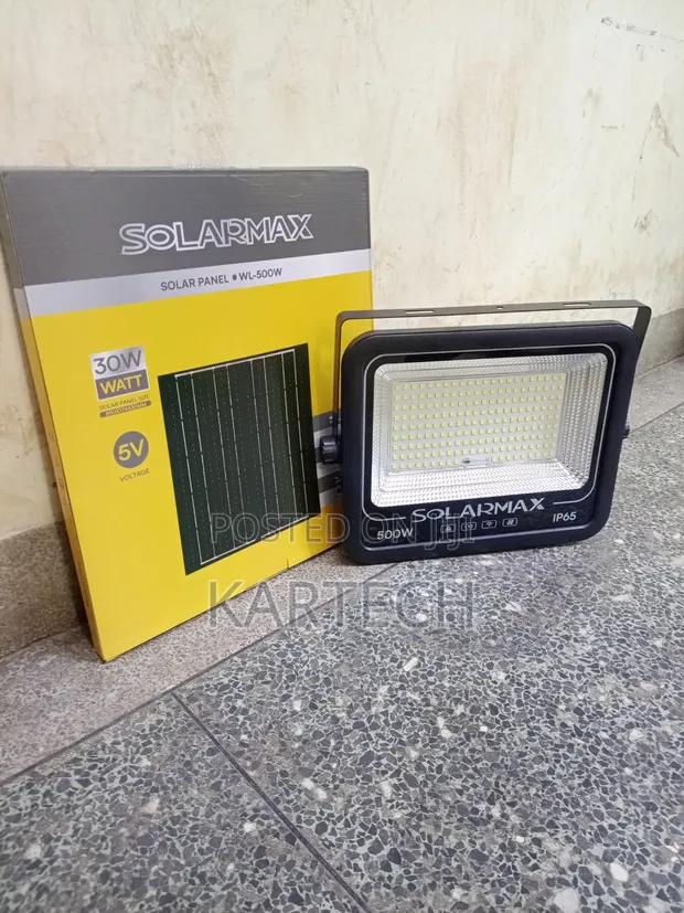Solarmax 500W LED Solar Flood Light with Remote - 1