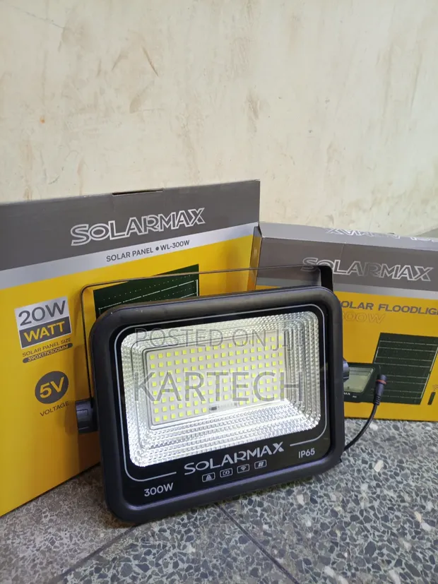 Solarmax 300W Waterproof LED Solar Security Light - 1