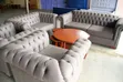 3 Seater Brown Sofa Set with Tables - 2