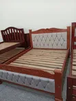 5x6 Brown Wooden Bed Frame - 2