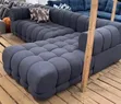 Grey Fabric 5 Seater Bubble Sofa - 1