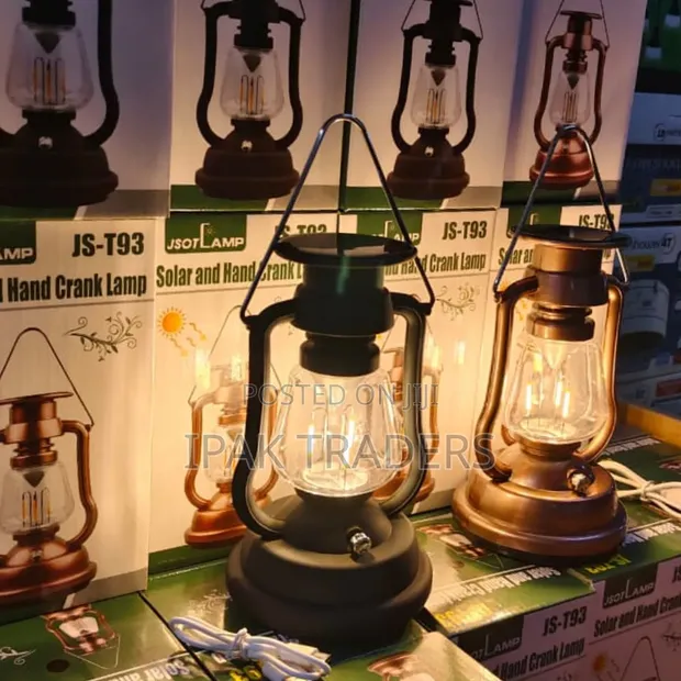JSOT JS-T93 Solar Hand Crank LED Camping Lantern - 1