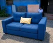 Brand New 2-Seater Blue Sofa with Free Delivery - 1