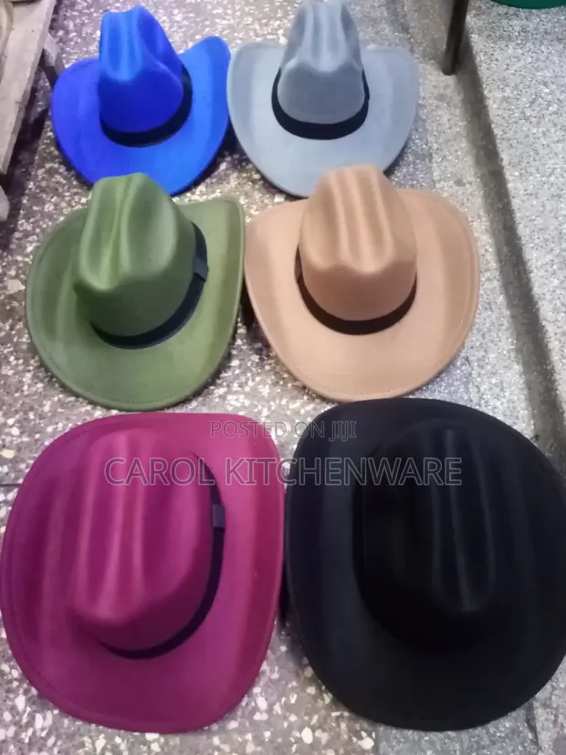 Kofia ya Cowboy ya Felt - Fedora ya Magharibi Unisex - 1