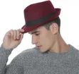 Kofia ya Cowboy ya Felt - Fedora ya Magharibi Unisex - 3