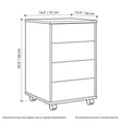 Wooden Multi-Purpose Cabinet with Lock and Wheels - 2