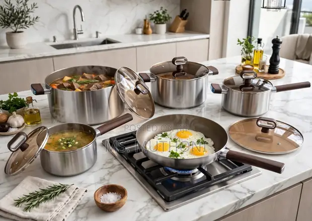 Tri-Ply Heritage 10-Piece Stainless Steel Cookware Set - 1