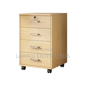 Bamboo Multipurpose Cabinet with Lock and Wheels