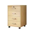 Bamboo Multipurpose Cabinet with Lock and Wheels - 2