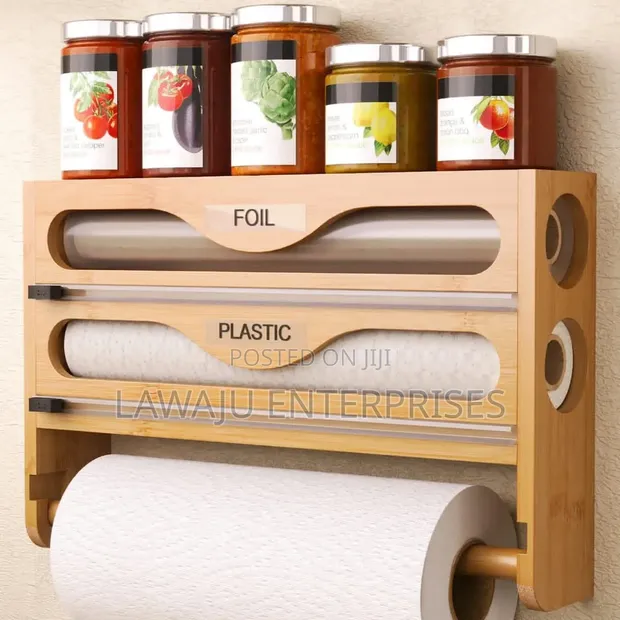 Bamboo Wrap Dispenser with Cutters - 1