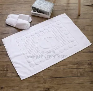 Cotton Bath Mats/Floor Mats - Grey & White