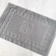 Cotton Bath Mats/Floor Mats - Grey & White - 2