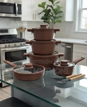 The Hearth Woven 14-Piece Brown Rattan Cookware Set