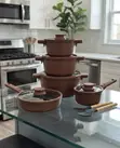 The Hearth Woven 14-Piece Brown Rattan Cookware Set - 1