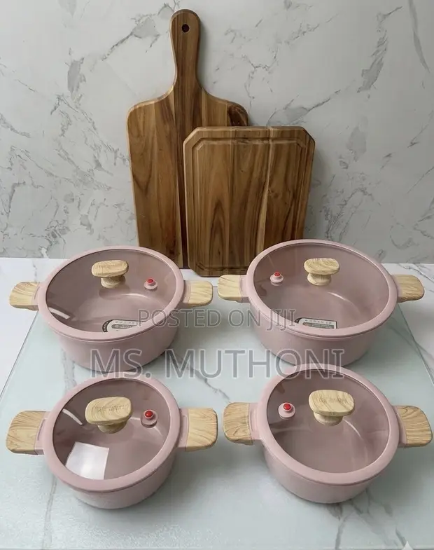 Blush Blossom 8-Piece Ceramic Cookware Set - 1