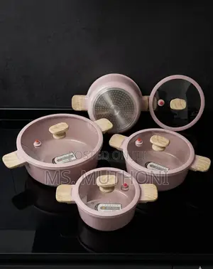 Nordic Pastel Ceramic Non-Stick Pot Collection (8pc)