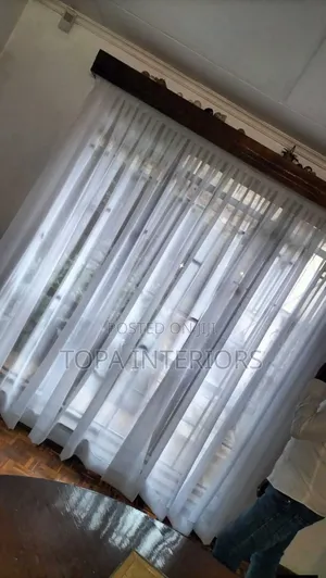 Beautiful White Sheer Curtains (Per Metre)