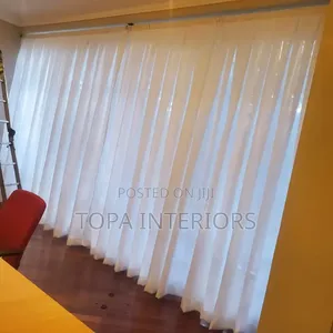 Wide Sheer Net Curtains for Large Living Room Windows