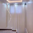 Wide Sheer Net Curtains for Large Living Room Windows - 2