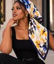 70° Scarf Soirée - Floral Silk Classic Scarf - 3