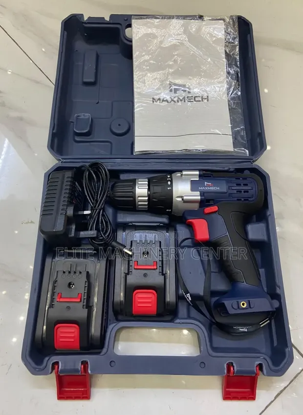 Maxmech 20V Cordless Drill Kit - Blue/Black - 1