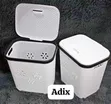 Square Plastic White Laundry Basket - 1