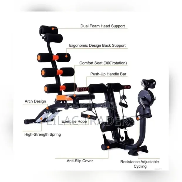 Six-Pack Workout Trainer with Pedals - 1