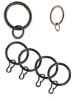 Round Metal Curtain Rings (Black) - 1