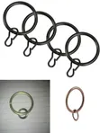 Round Metal Curtain Rings (Black) - 2